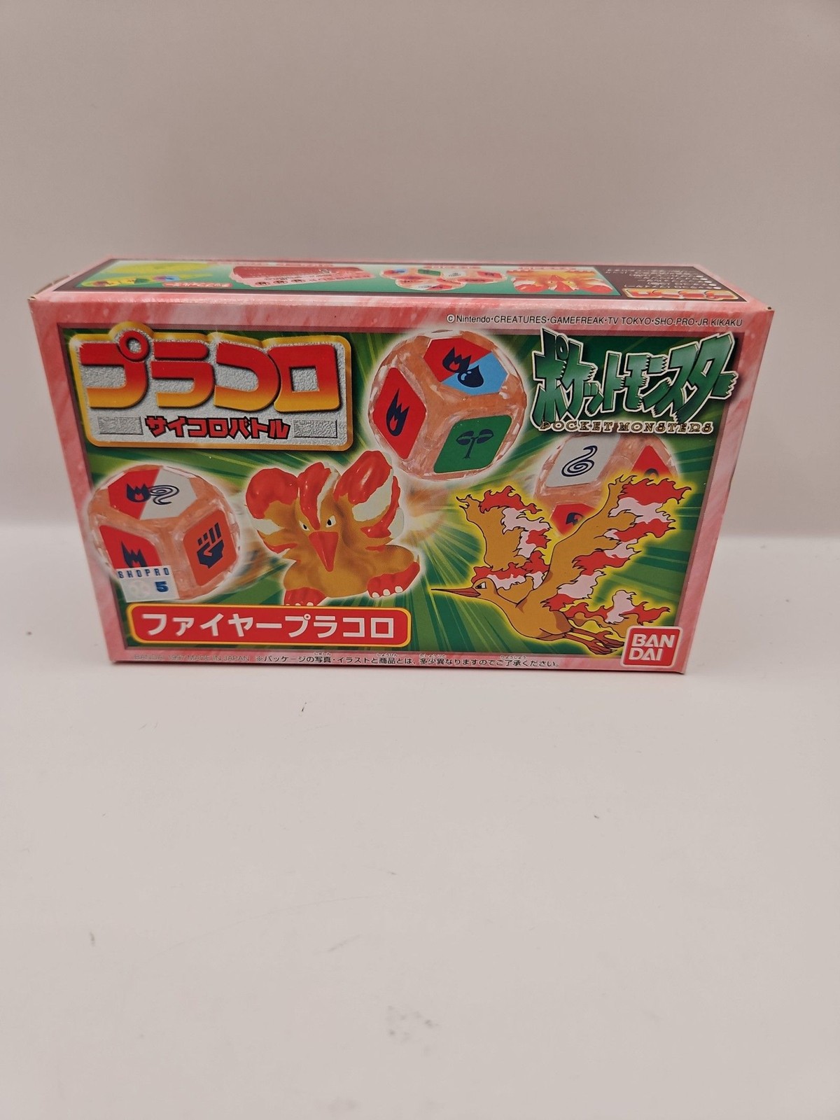 Pokemon Moltres Pracoro Dice Battle Game Bandai 1997 Sealed New Pokemon Moltres Pracoro Dice Battle Game Bandai 1997 Sealed New