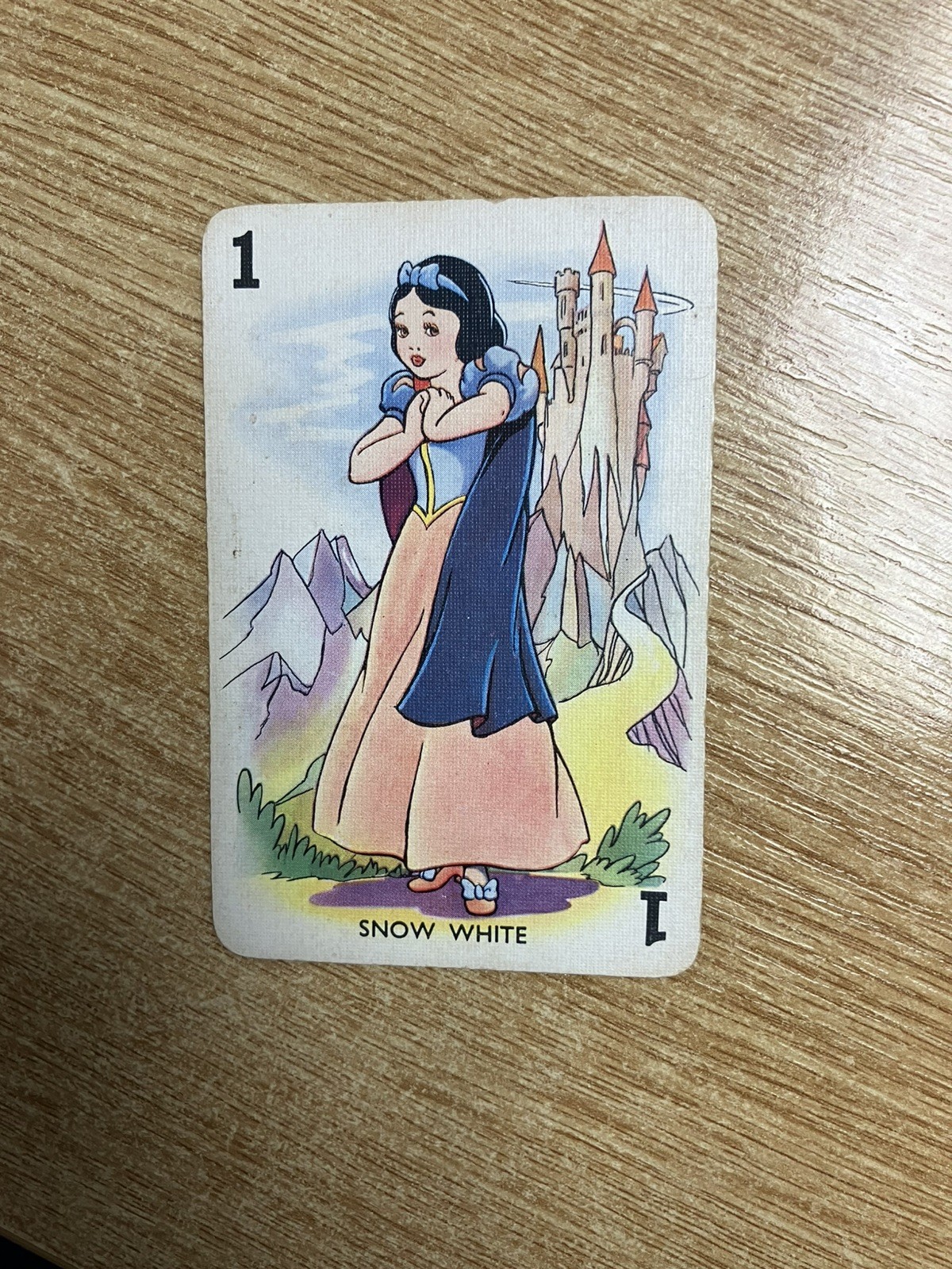 1938 Walt Disney Shuffled Symphony Mickey Mouse Red Back Rare Card Snow White #1