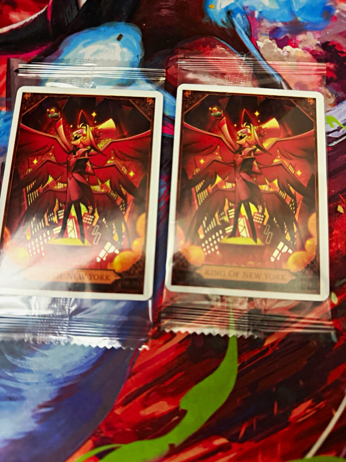 New York ComicCon Hazbin Hotel Lucifer King of New York Promo Card x2
