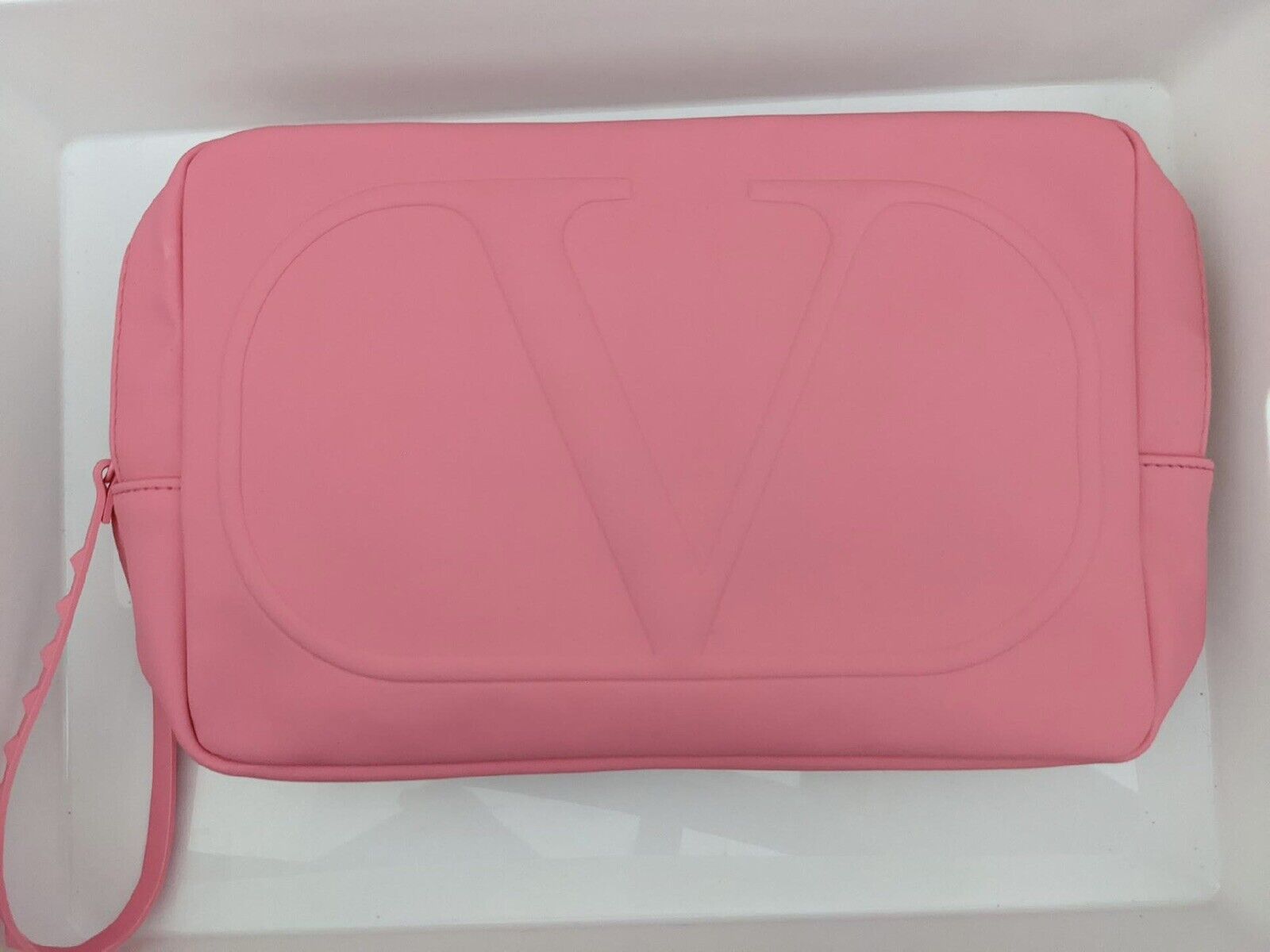 Valentino Beauty Pink Makeup Pouch Bag Toiletry Case Makeup Travel Size