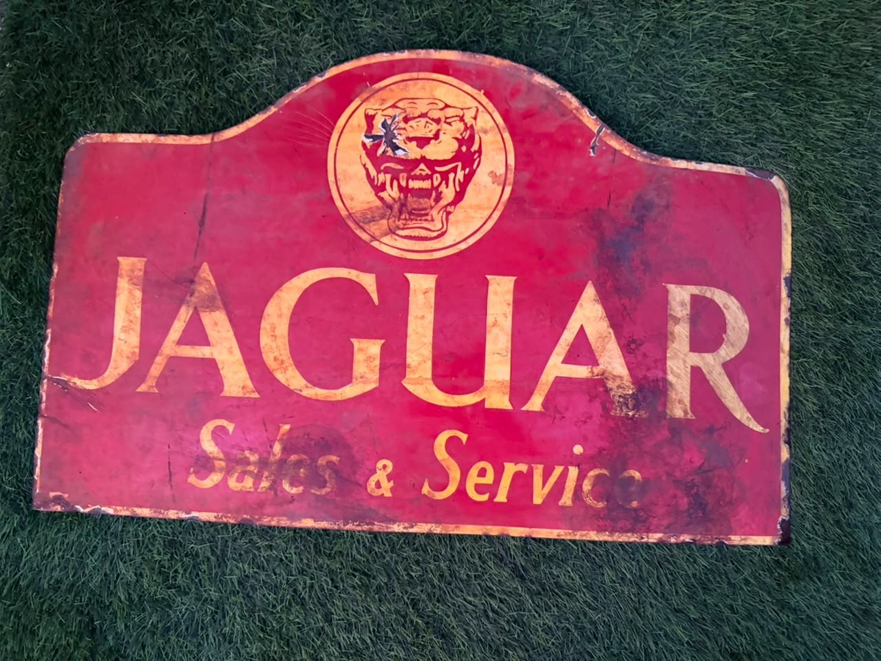 Jaguar Porcelain Advertising Sign 36\'\' Inches