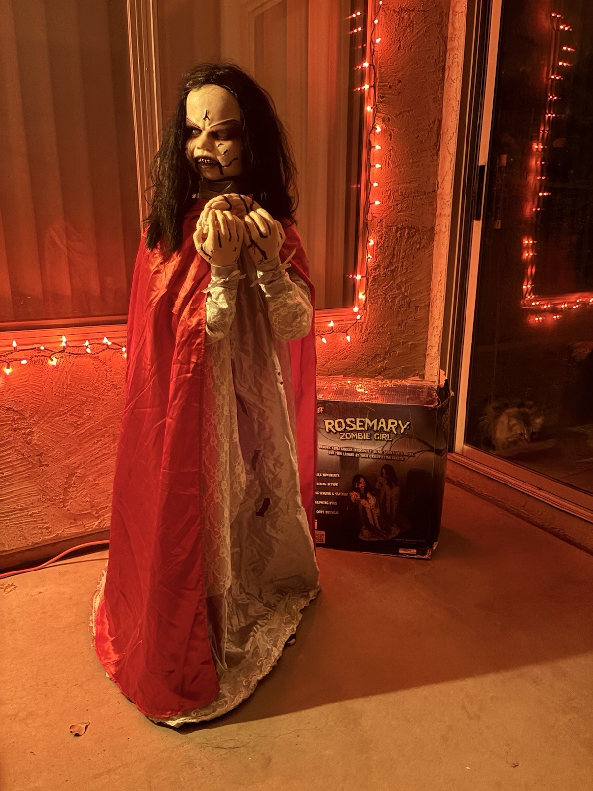 Spirit Halloween Rosemary Zombie Girl Animated Halloween Prop W Box Tested Rare