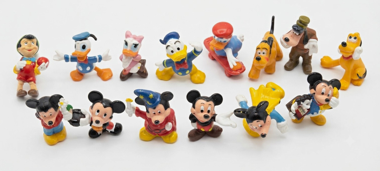 Vintage 1980's Disney Mickey, Donald, Goofy, Pluto, Daisy Duck Lot of 14 PVC