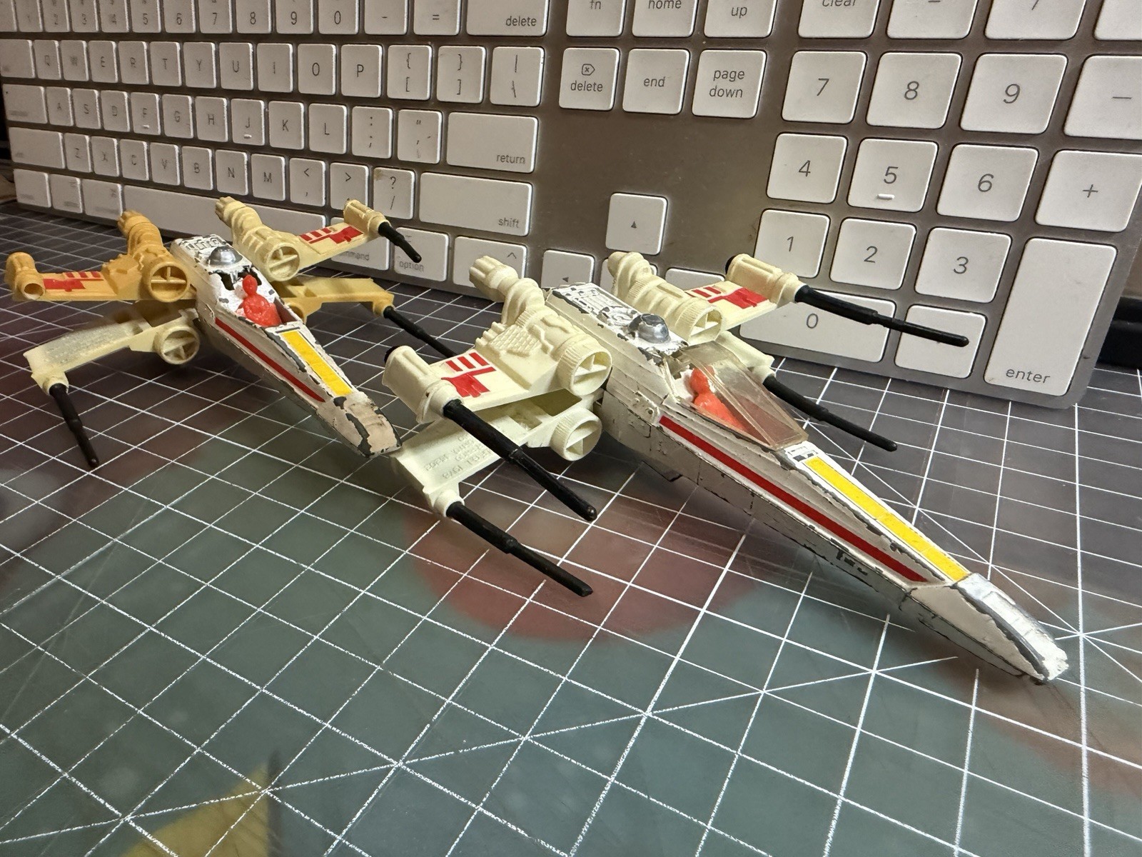 2 X Vintage Kenner STAR WARS 1978 Diecast X-WING FIGHTER 1 Complete