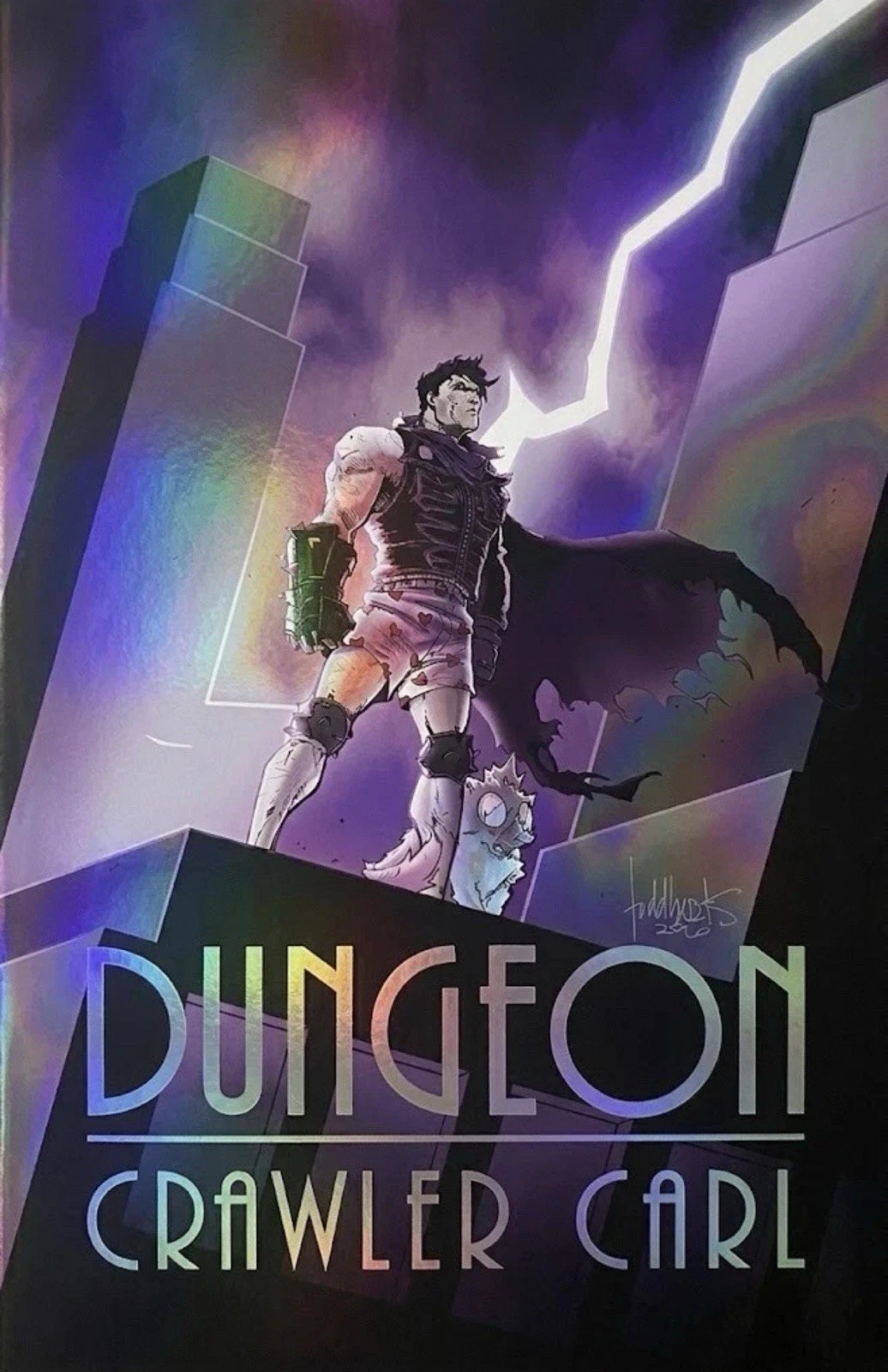 Dungeon Crawler Carl #0 Todd Beats PURPLE FOIL Batman Homage Presale