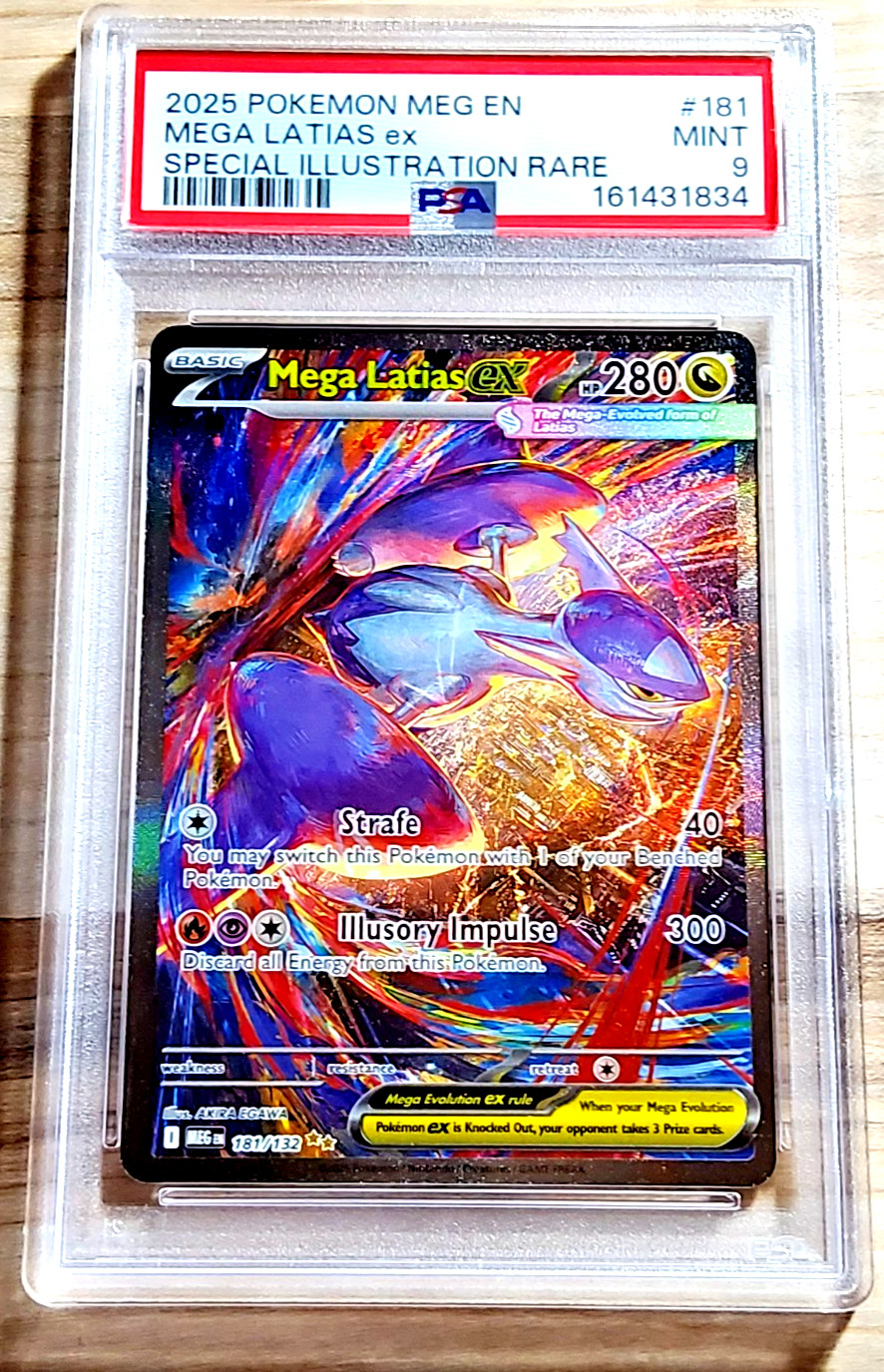 2025 Pokemon Mega Evolution MEGA LATIAS EX #181 Special Illustration Rare PSA 9
