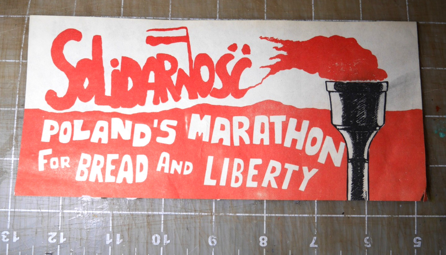 Very Rare 1980s Poland Political Sticker Solidarność Polish Solidarity