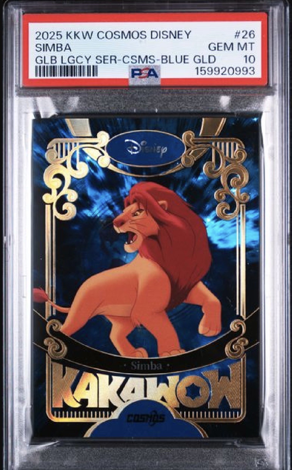 2025 Kakawow Cosmos Disney Simba Global Legacy Series Blue Gold /5 PSA 10 SSP SP
