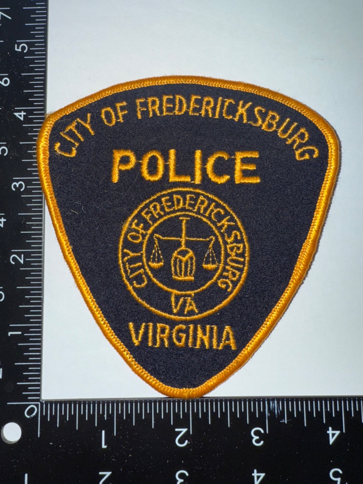 First Issue City of Fredericksburg Virginia VA Police Shoulder Patch Obsolete