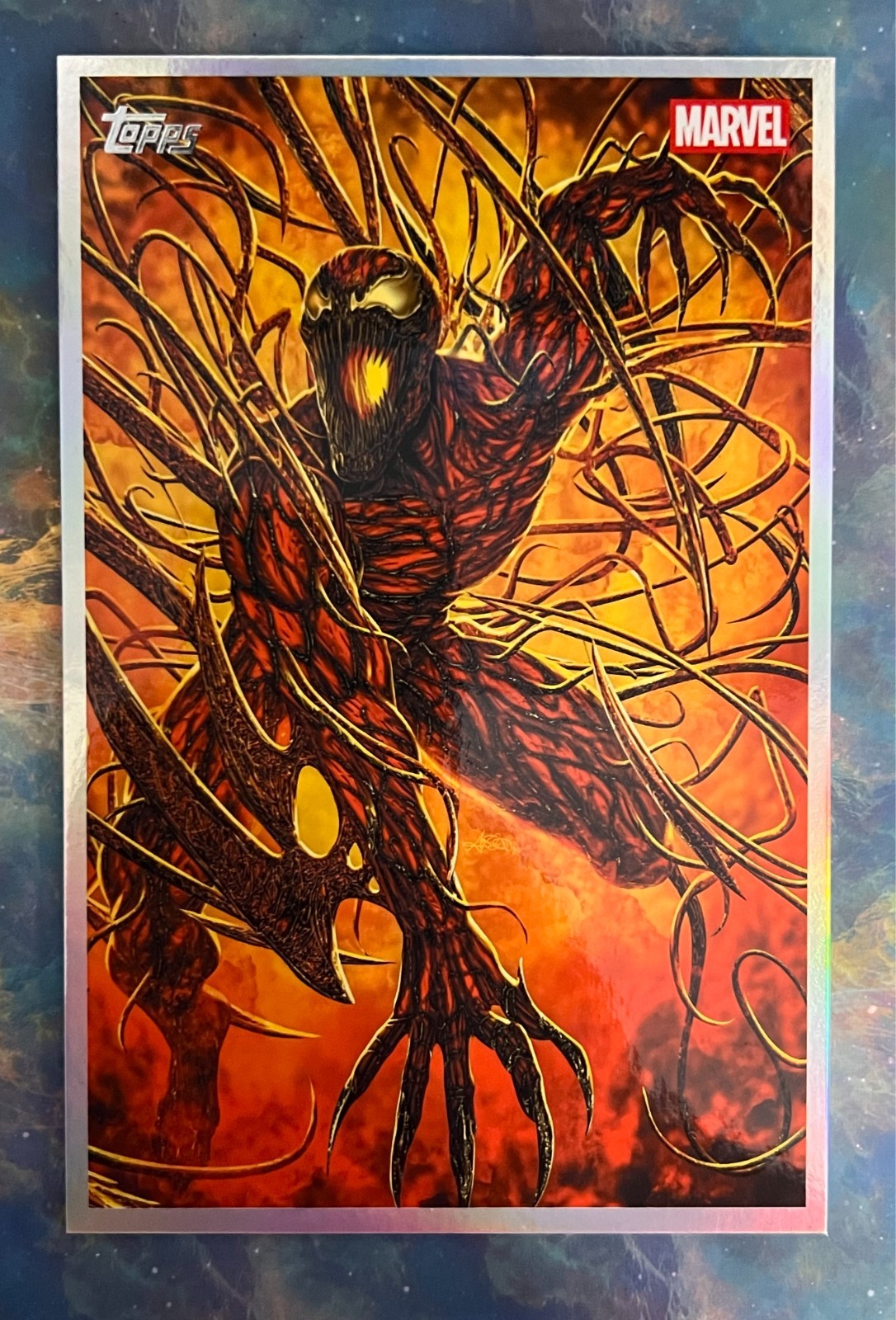 Topps 2026 Marvel Vault Vault Originals Carnage Art Card #VO-05  box topper