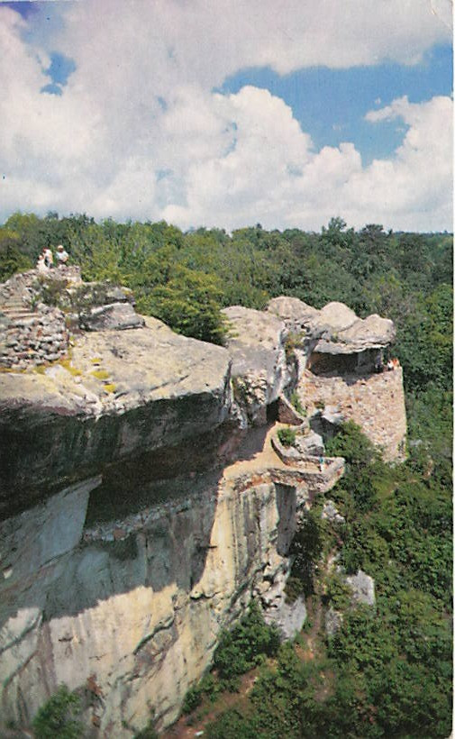 Postcard TN: Undercliff Terrace, Rock City, Lookout Mountain, Chattanooga