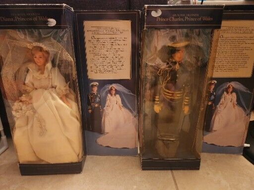 Princess Diana And Prince Charles Wedding Dolls With Box