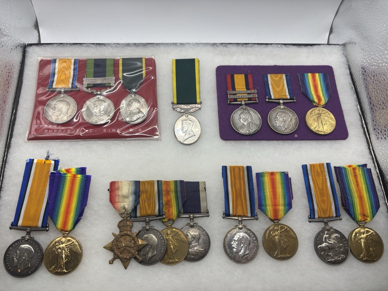 WWI British Medal Collection Of Campaign Trios And Pairs