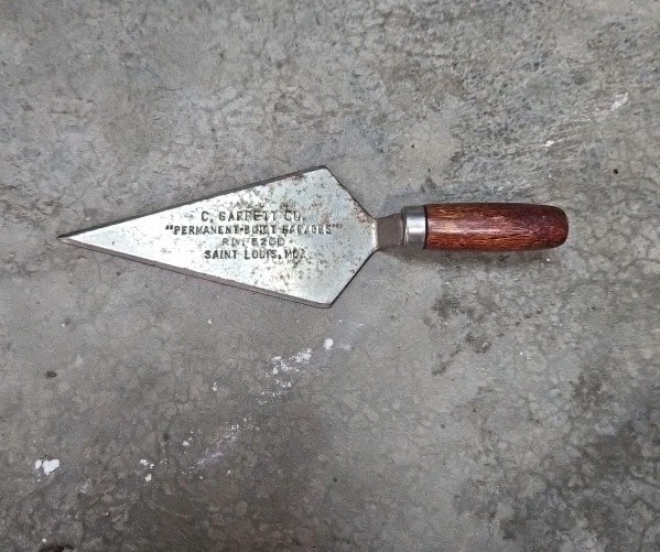 Vintage Advertising Mini Trowel C. Garrett Co. St. Louis Garage Builder