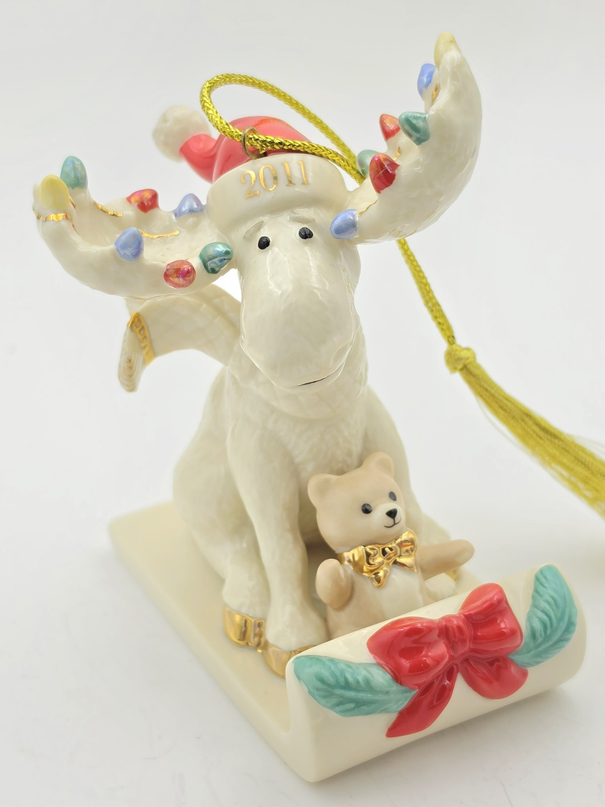 Lenox 2011 Merry Moosecapades Marcel Moose Annual Christmas Ornament 813649