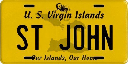 St. John U.S. Virgin Islands Aluminum License Plate