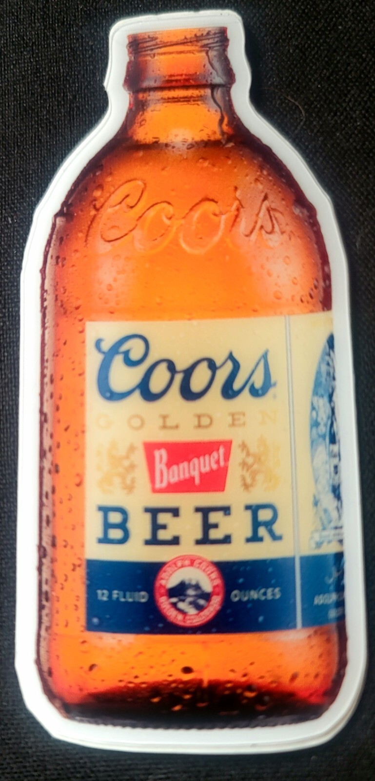 COORS STICKER “OLDE BANQUET” 1 1/2 X 3 1/2” GLOSSY THICK WATERPROOF OUTDOOR USE 