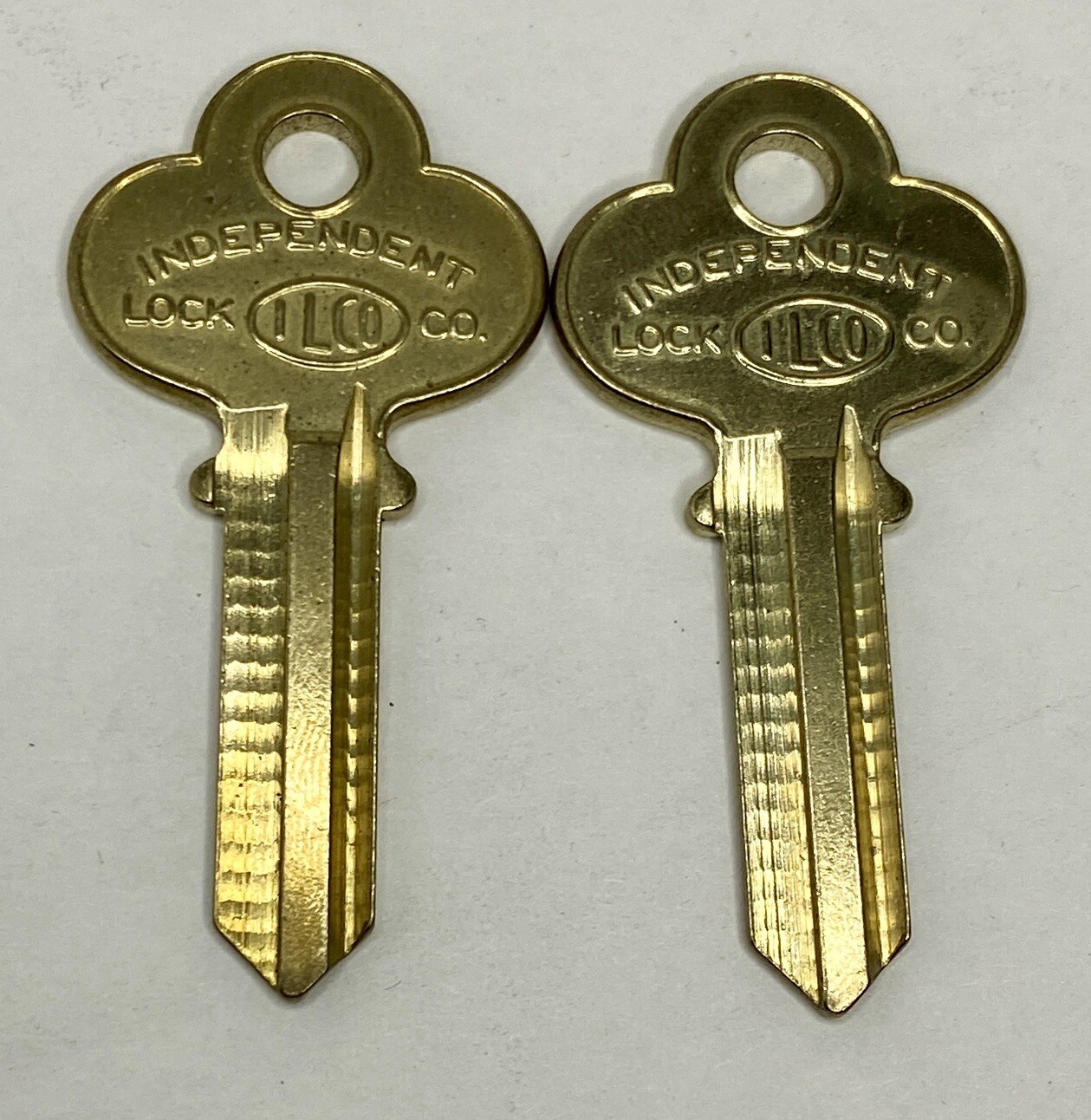 Original NOS ILCO Vintage Nickle Key Blanks CO65 1001 EJ - Set of 2