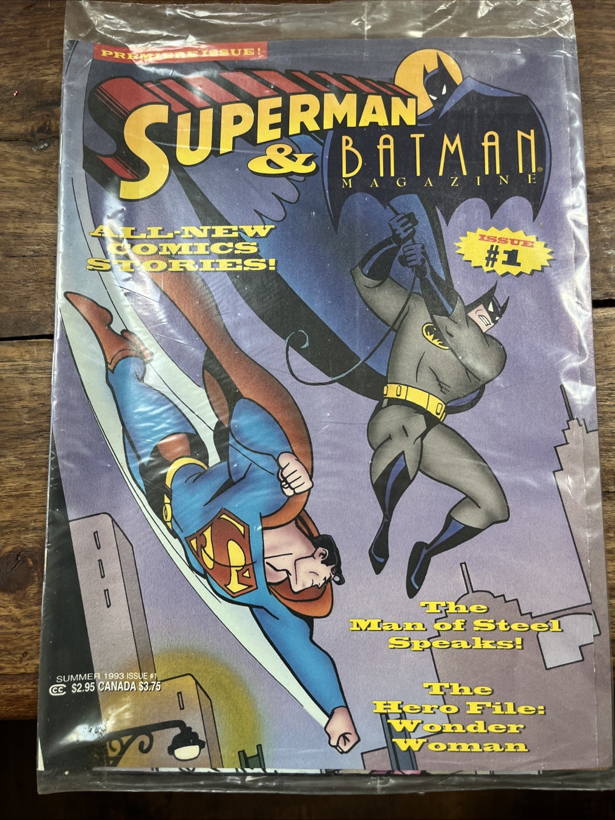 #1 Summer 1993 DC Comic Book Sealed Superman & Batman Magazine; SR1