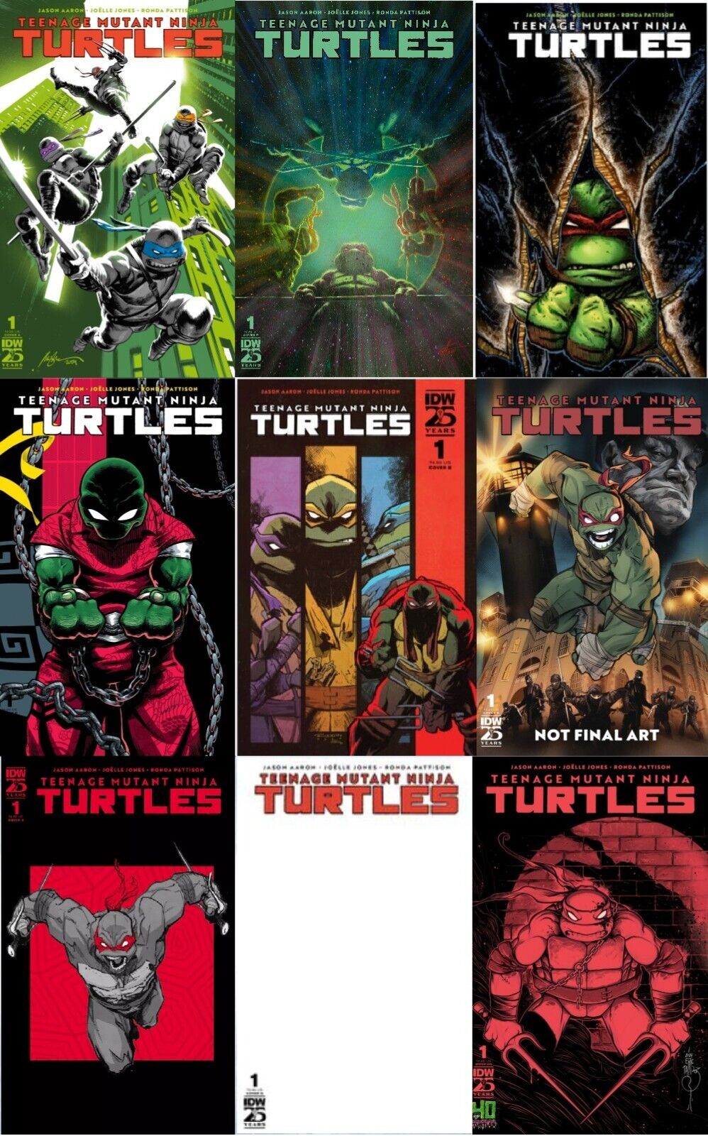 Teenage Mutant Ninja Turtles (2024) #1 IDW (9 COVER SET) A-H Presale 7/25 NM