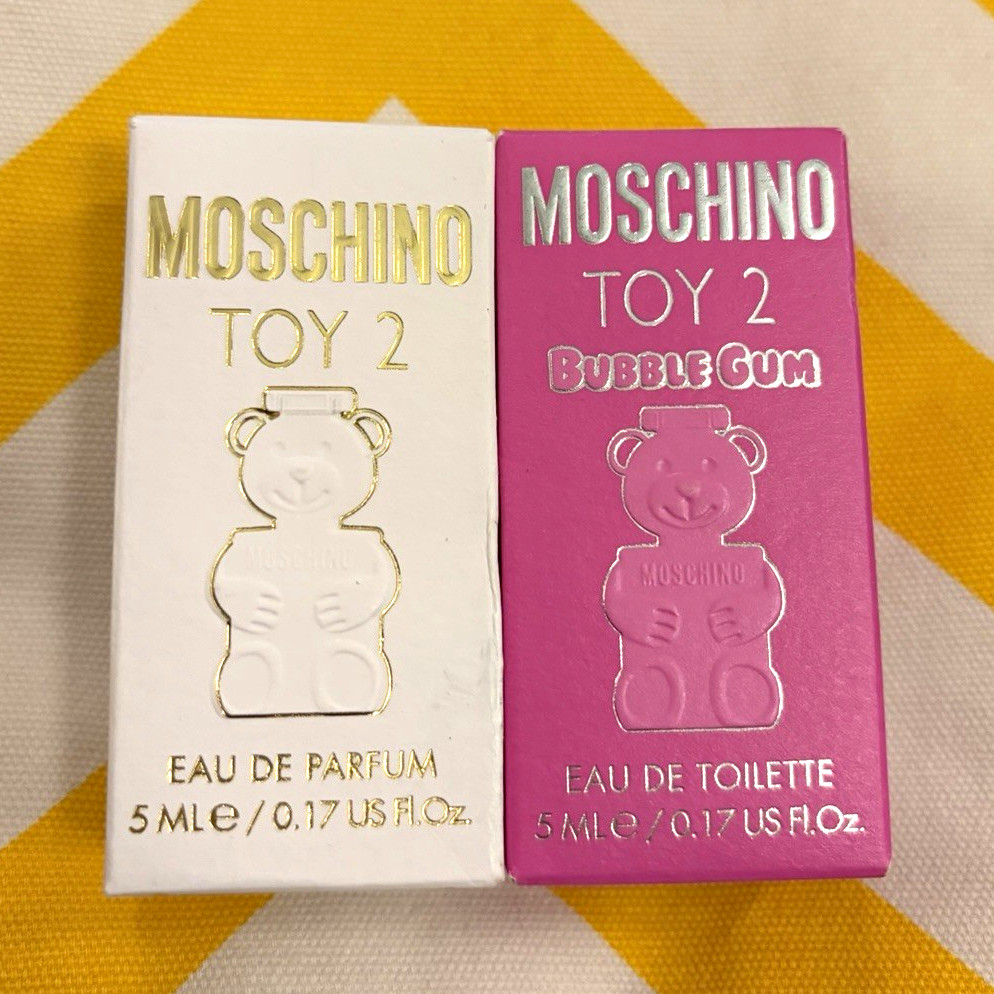 ⁠NEW Moschino Toy 2 & Bubble Gum Mini Perfume Duo 5ml/0.17 oz Dabber Bottles NIB