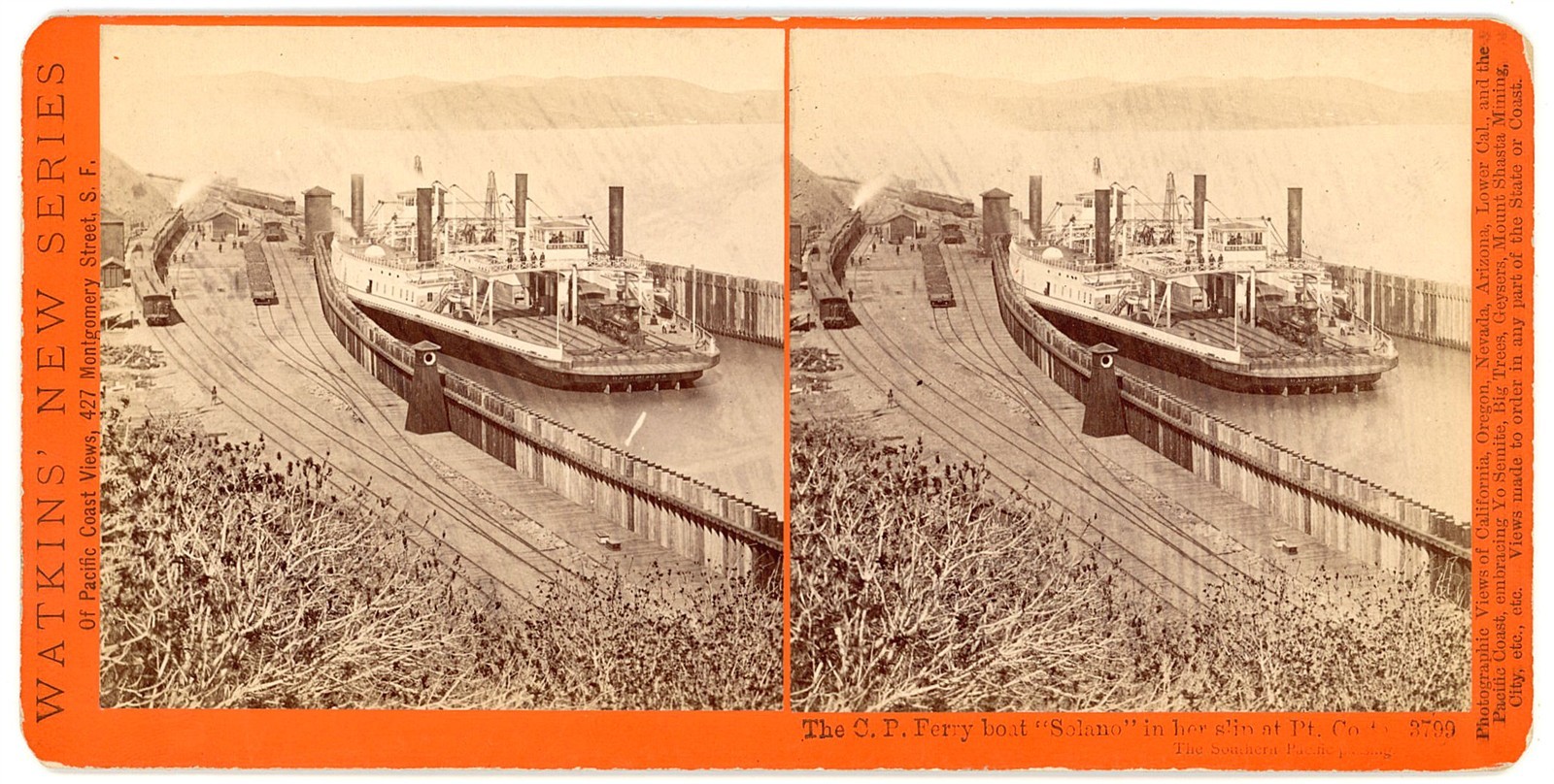 CALIFORNIA STEREOVIEW - Port Costa - Ferry \