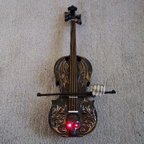 Vintage Gemmy Halloween Violin Animated Works 15in