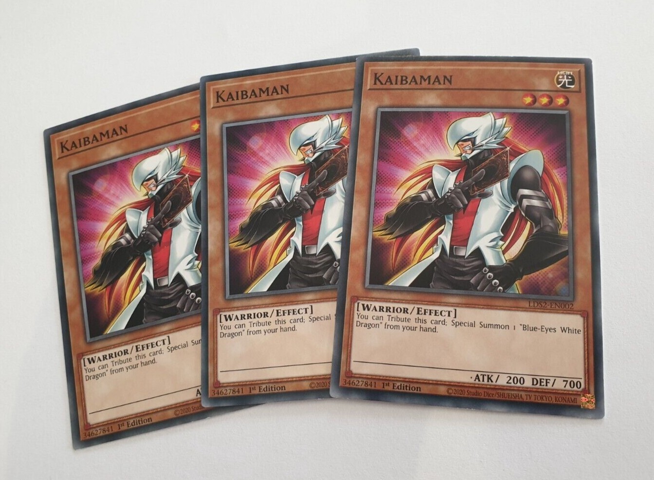 3 x Kaibaman - LDS2-EN002 - Common - 1st Edition NM  - Yugioh Cards Playset