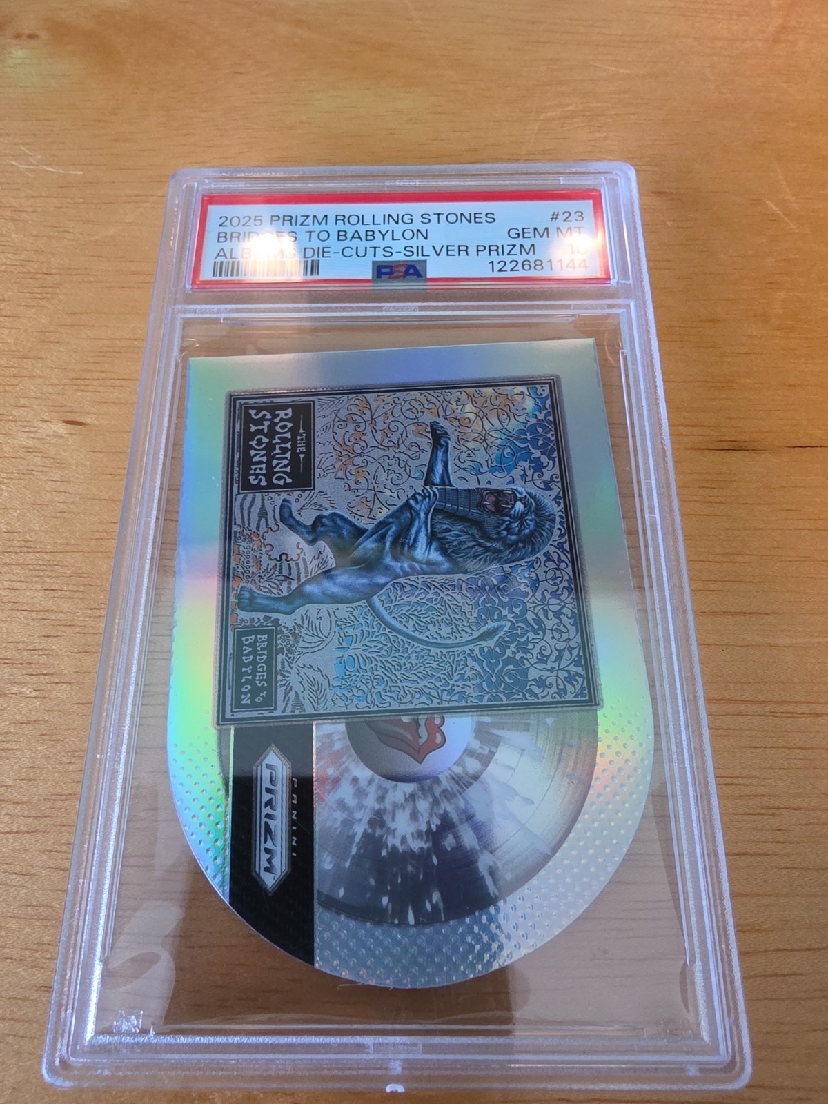 Rolling Stones Panini Prizm Silver Album Die Cut Bridges To Babylon PSA 10 RARE
