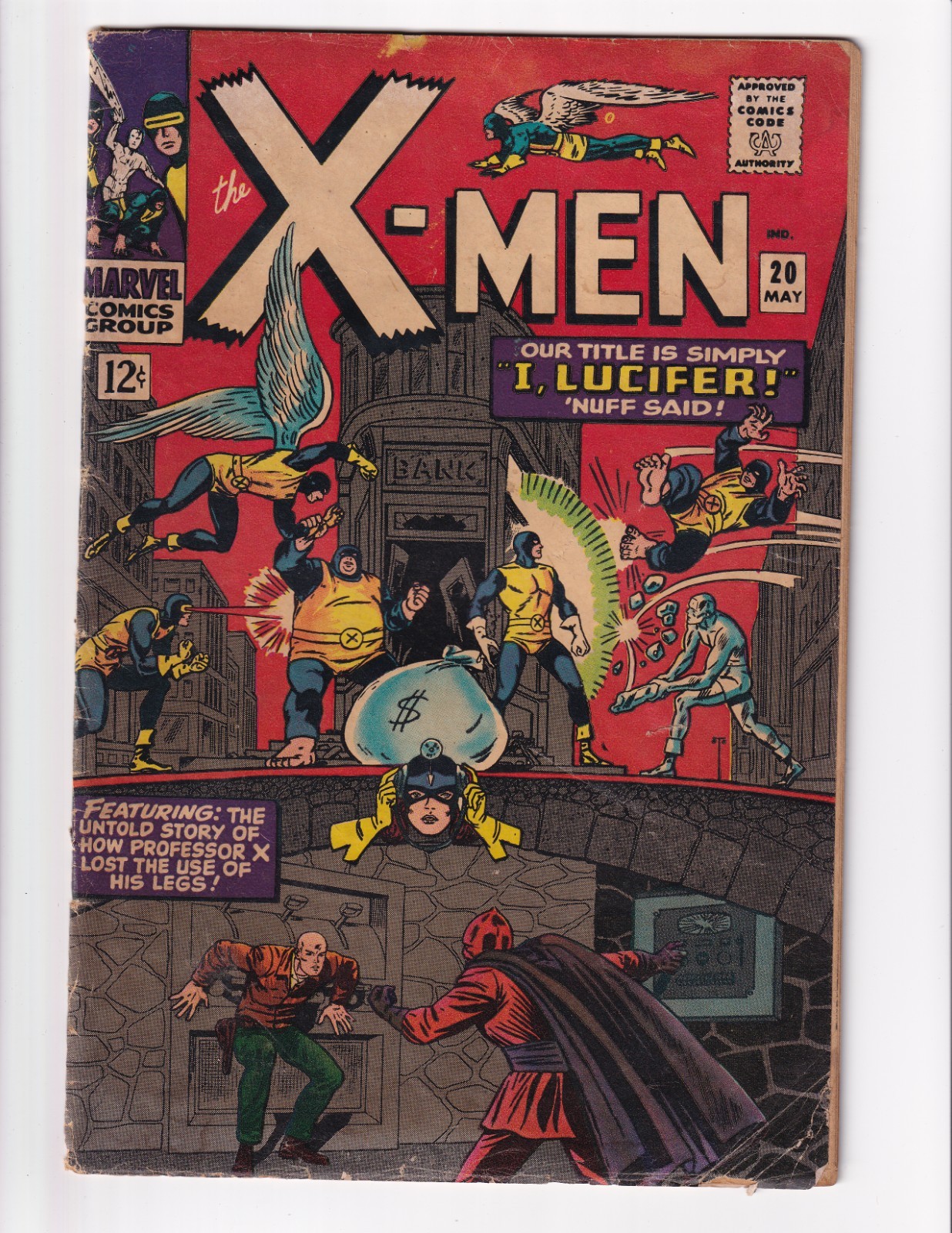 X-MEN 20 FA/GD MARVEL COMICS BOOK MAGNETO KIRBY LUCIFER BLOB XAVIER (1966)
