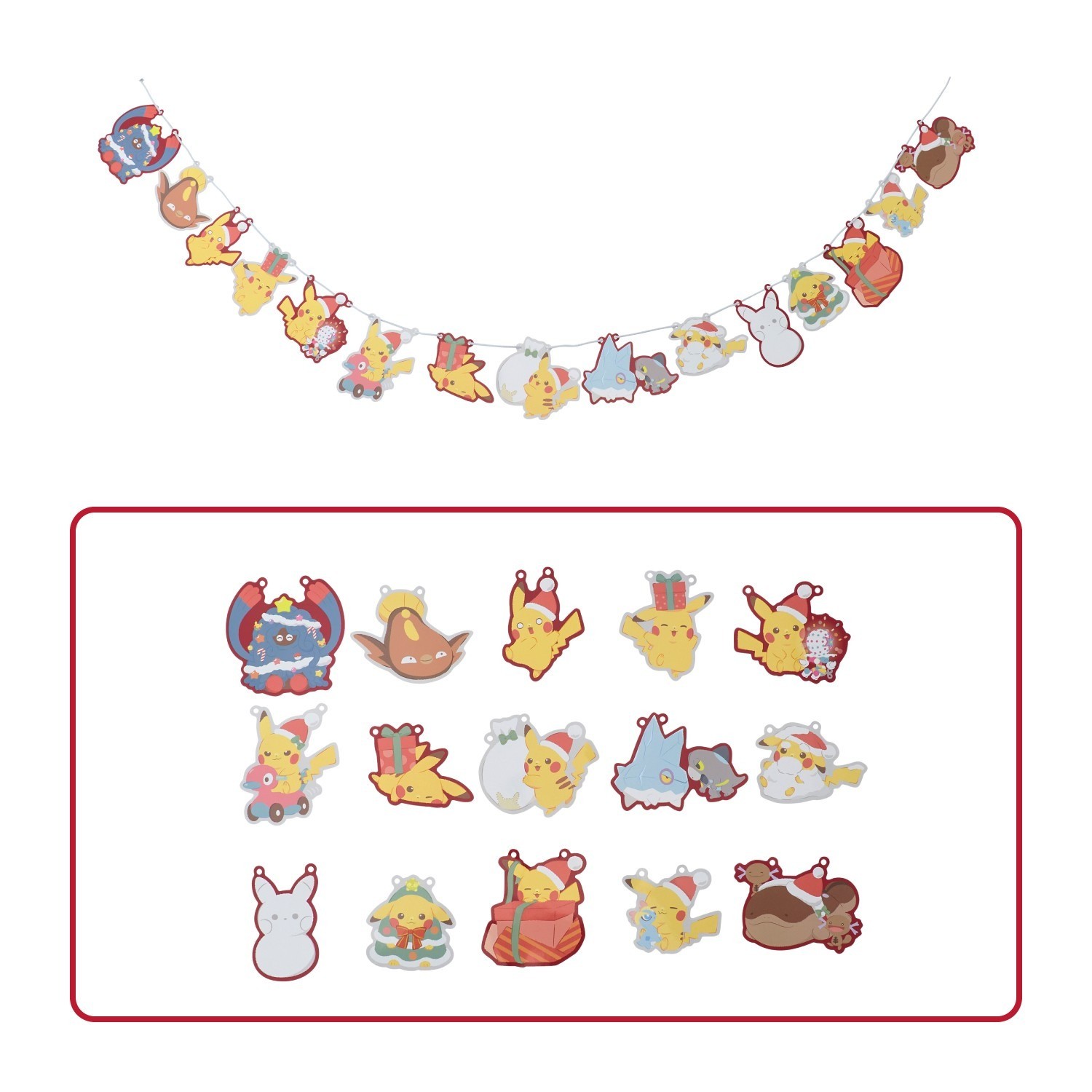 Presale Pokemon Center 2026 Christmas Garland Pikachu Tangrowth Clodsire Japan
