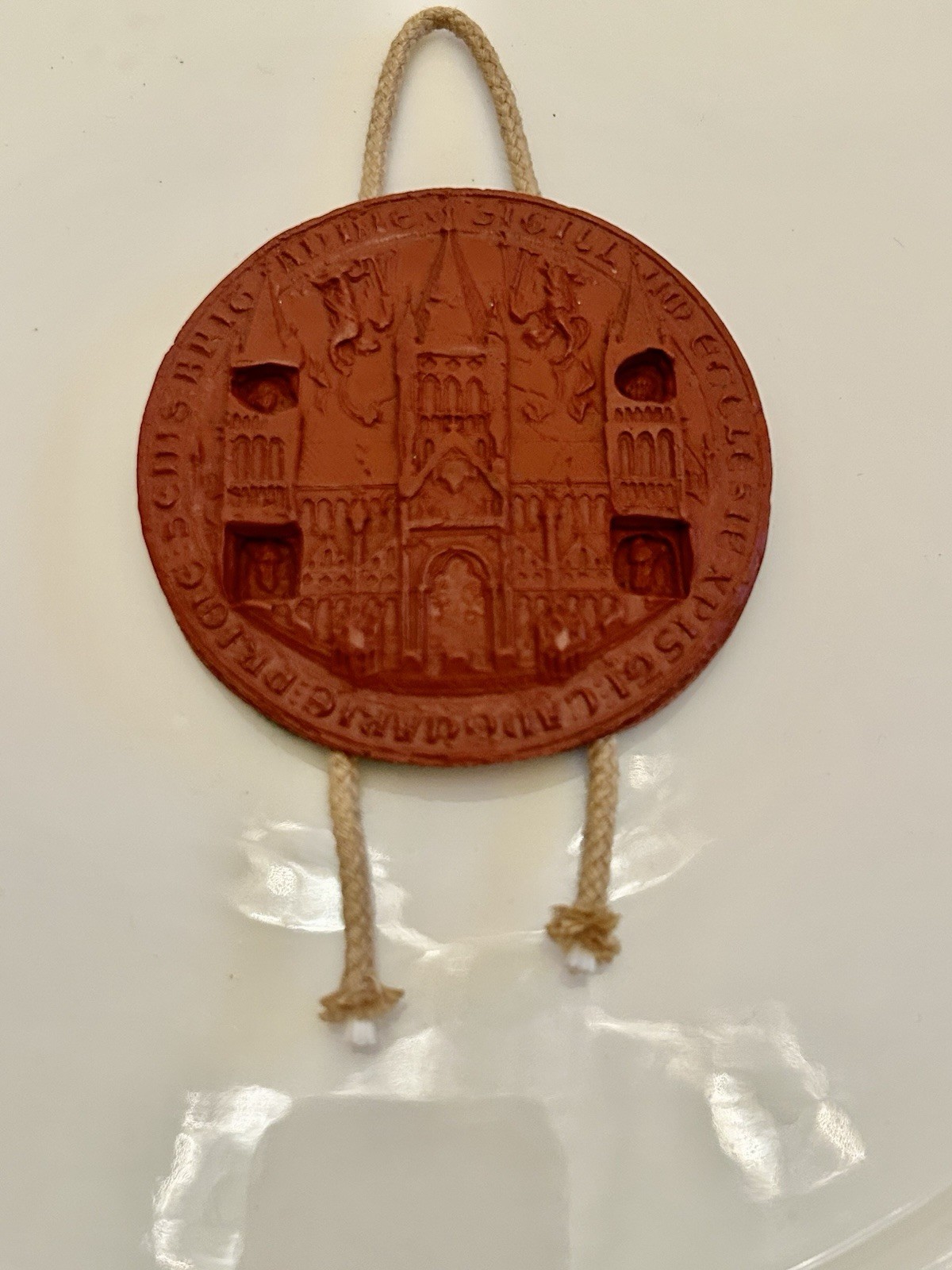 Vintage British Museum Canterbury Cathedral Third Seal Replica 3.5” Plaque