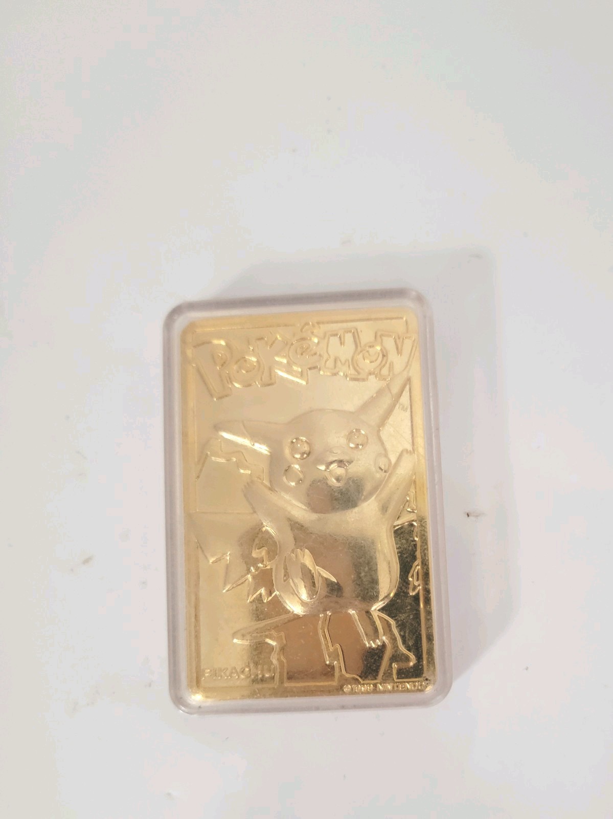 Burger King Pokémon Pikachu Gold-Tone Metal Collectible Bar/Ingot Burger King Pokémon Pikachu Gold-Tone Metal Collectible Bar/Ingot