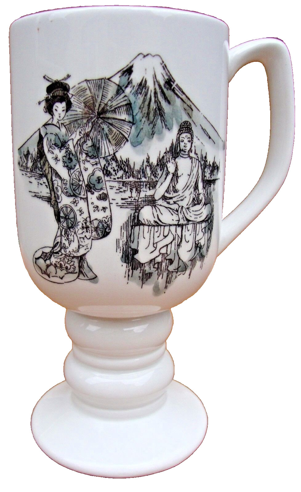 Vintage 1965 Kaysons Continental Cup Japan Themed Geisha 8 Fl Oz Coffee Mug