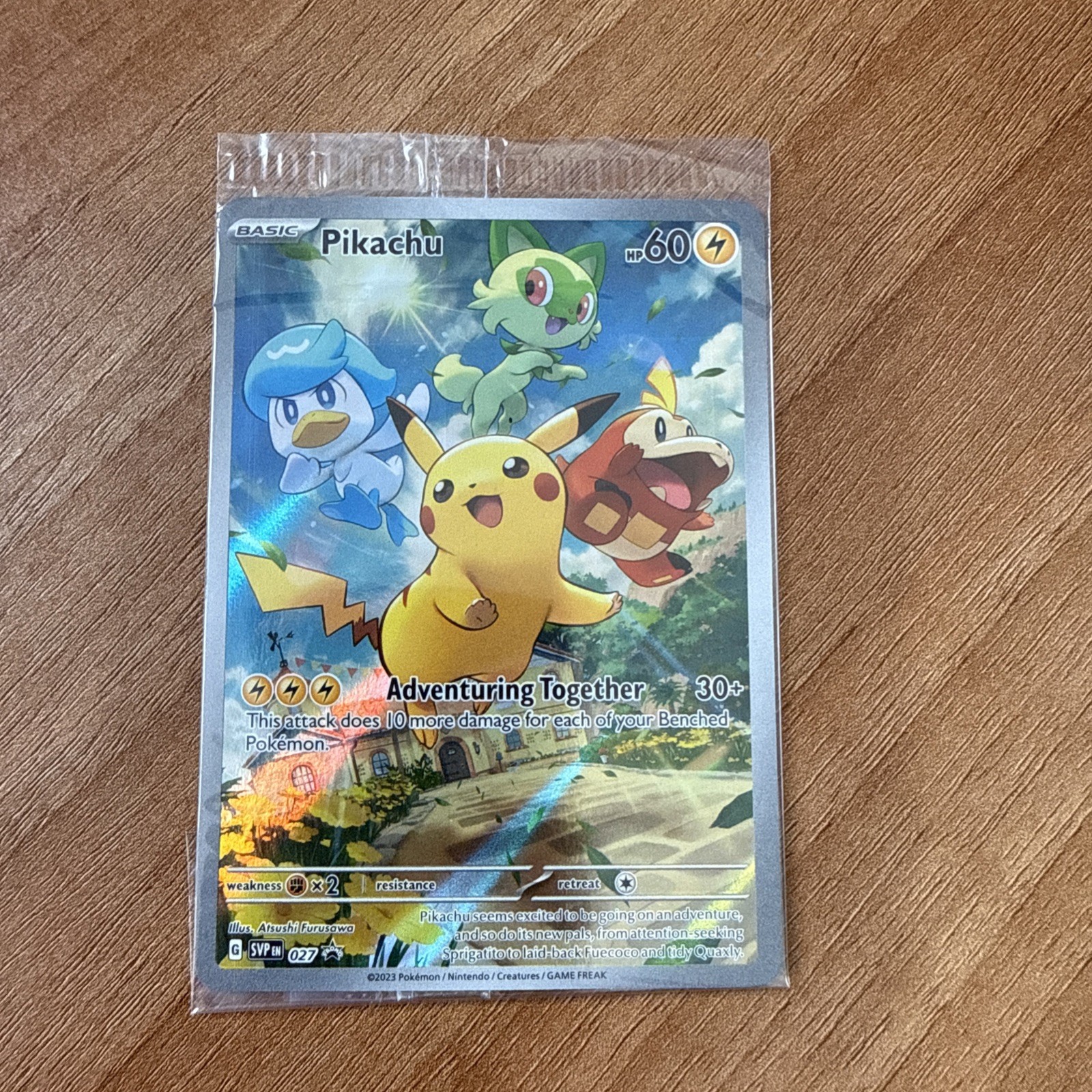 Pikachu 027 - SEALED Full Art Paldea Evolved ETB Promo - Pokemon TCG