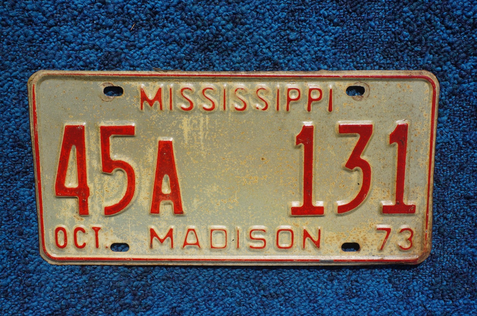 1973 MADISON County MISSISSIPPI License Plate
