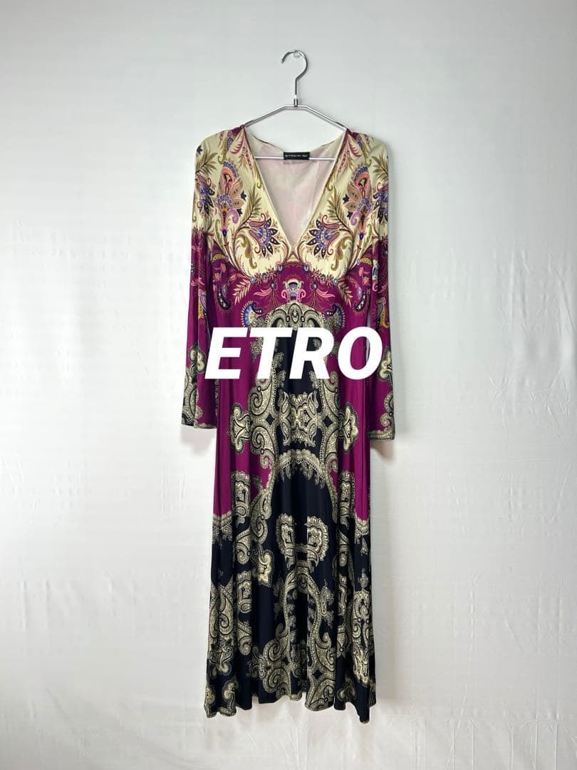 Etro Women Dress Paisley Pattern 44 Limited Edition VHTF Designer Collection Pop