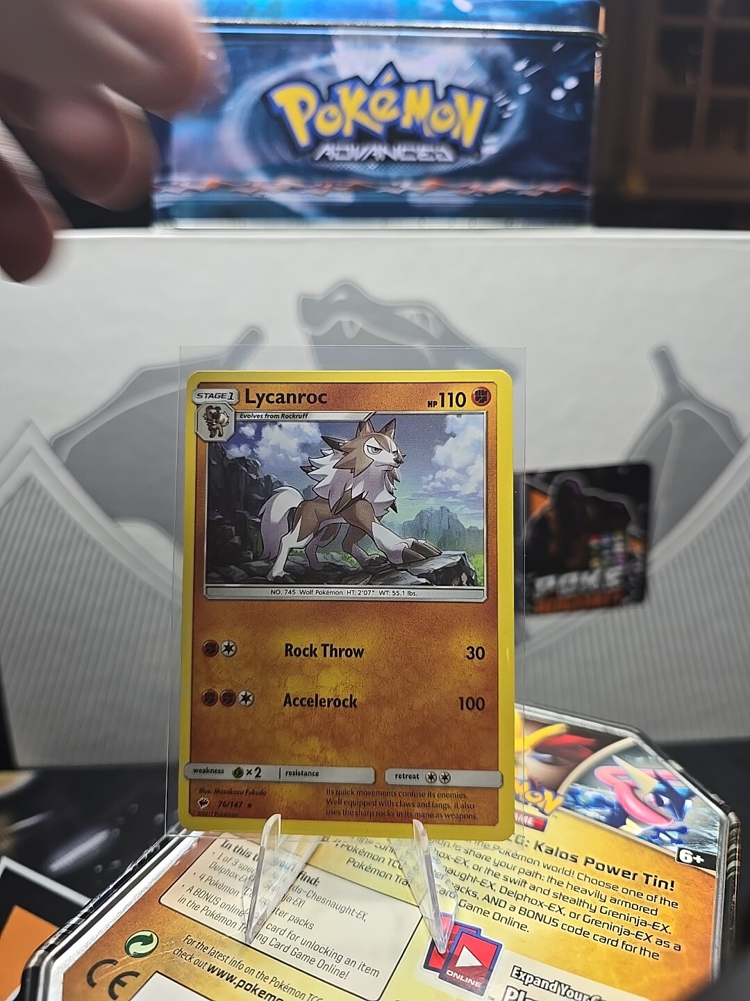 Pokémon TCG Lycanroc Burning Shadows 76/147 Regular Rare NM