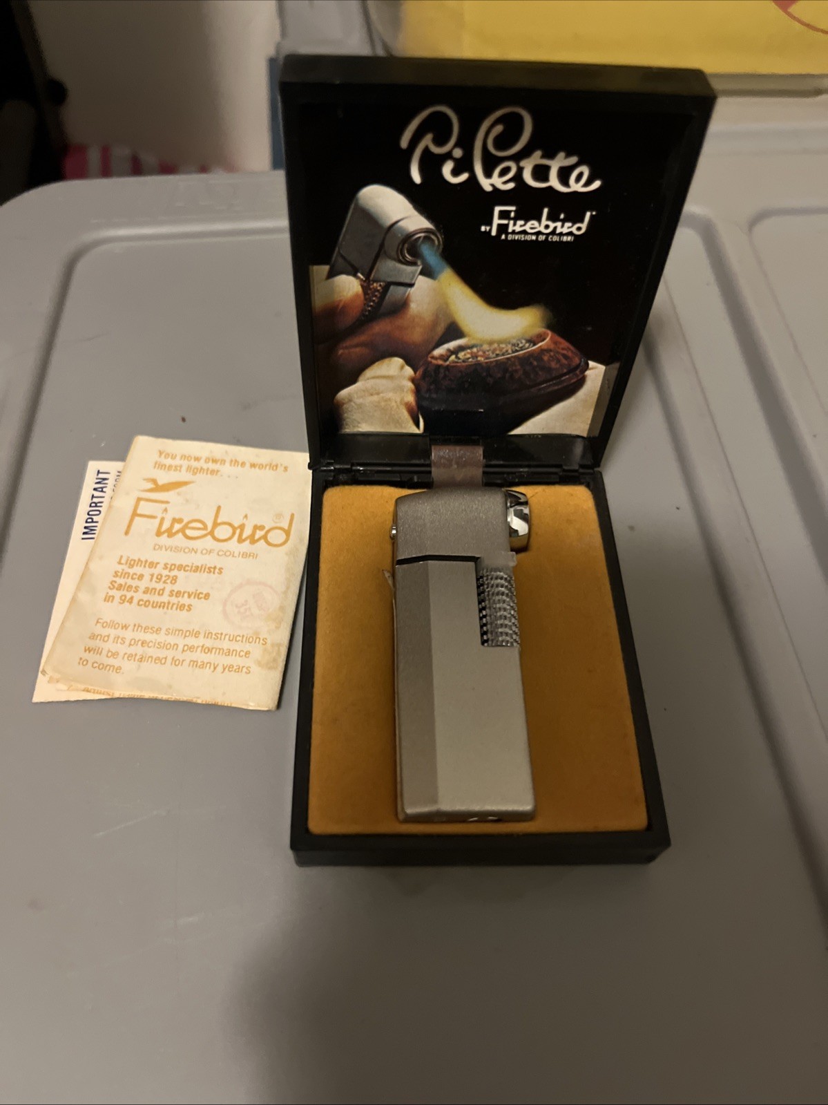 Vintage 1970s Colibri Firebird Pipette Butane Pipe Lighter Japan- UNTESTED Vintage 1970s Colibri Firebird Pipette Butane Pipe Lighter Japan- UNTESTED