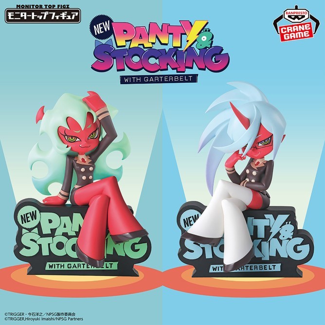 New PANTY & STOCKING with GARTERBELT Monitor-Top Figure Scanty Kneesocks NEW