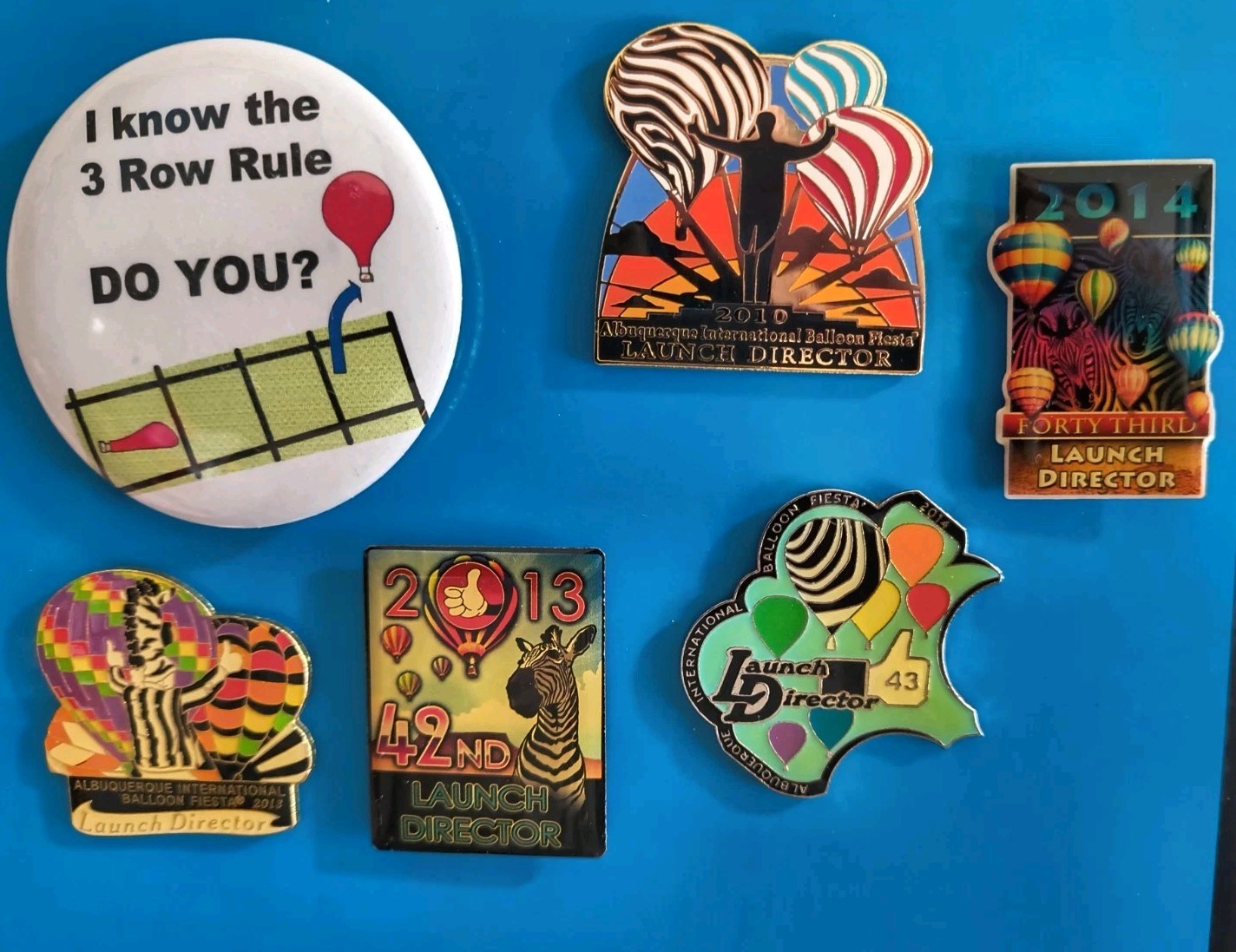 Albuquerque International Balloon Fiesta Official Launch Director Pin Set x5 🎈
