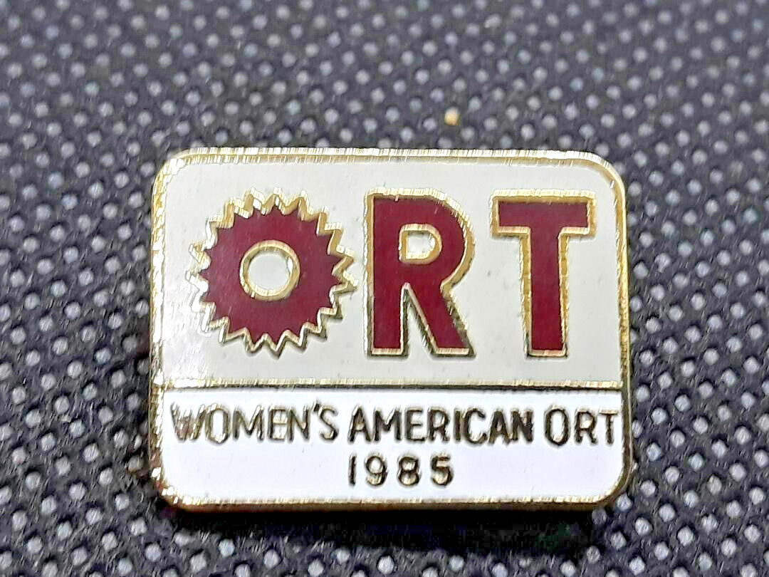Vintage 1985 Womens American ORT Enamel Pin - Jewish Organization