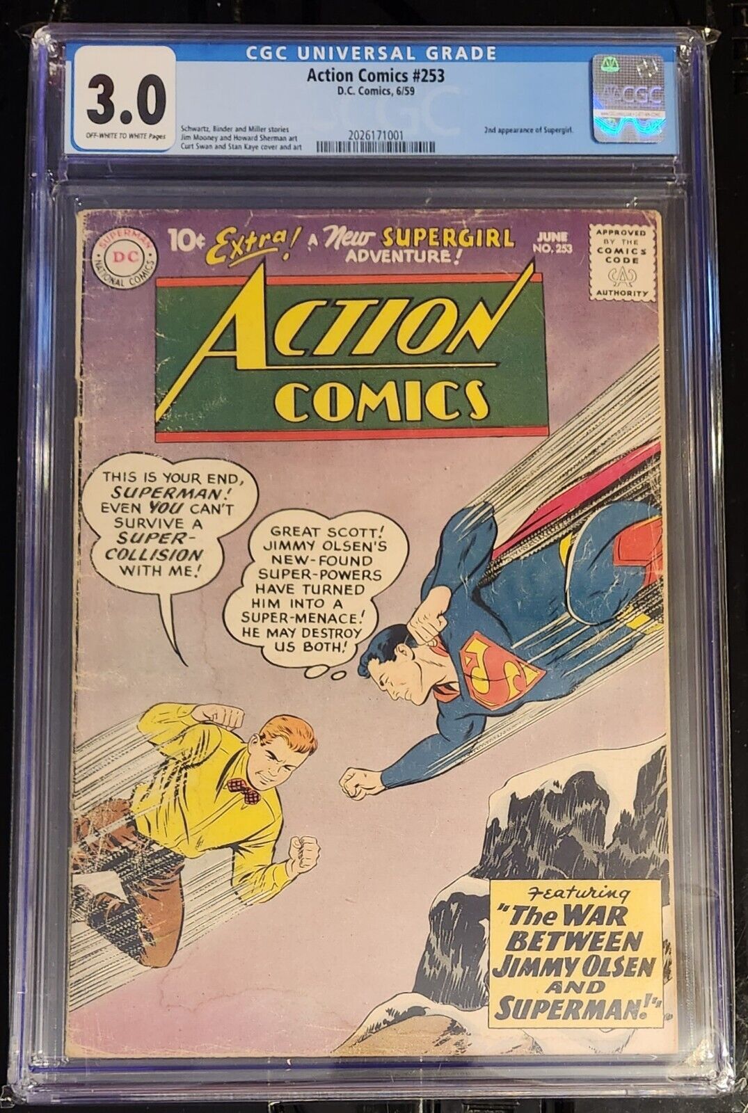 Action Comics 253  CGC 3.0     2nd Appearance Of  Supergirl 