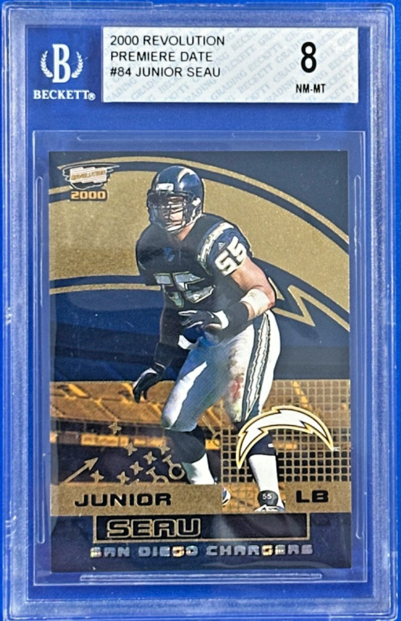 2000 PACIFIC REVOLUTION PREMIERE DATE JUNIOR SEAU #84 BGS 8 MT CHARGES 30/85 🔥