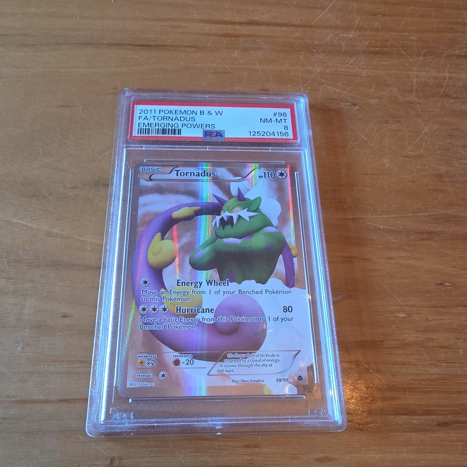 Pokemon Tornadus EX Full Art Emerging Powers PSA 8