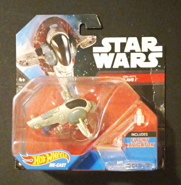 Hot Wheels Star Wars Die-Cast Boba Fett Slave I Starship w/ Flight Navigator