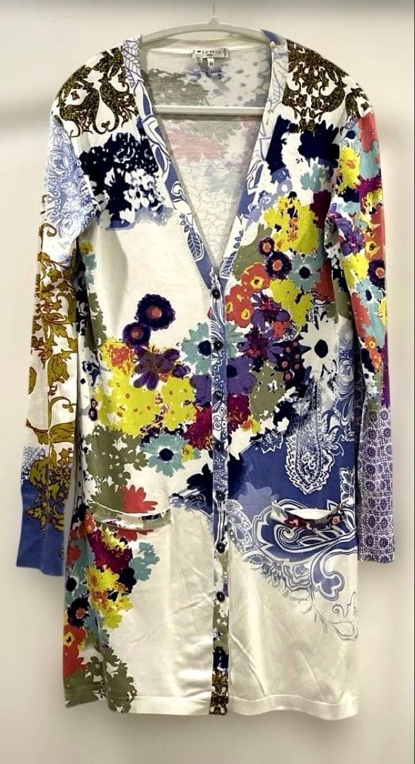 Etro Silk Long Cardigan Women Rare Luxury Designer Limited Edition VHTF Shirt Bl