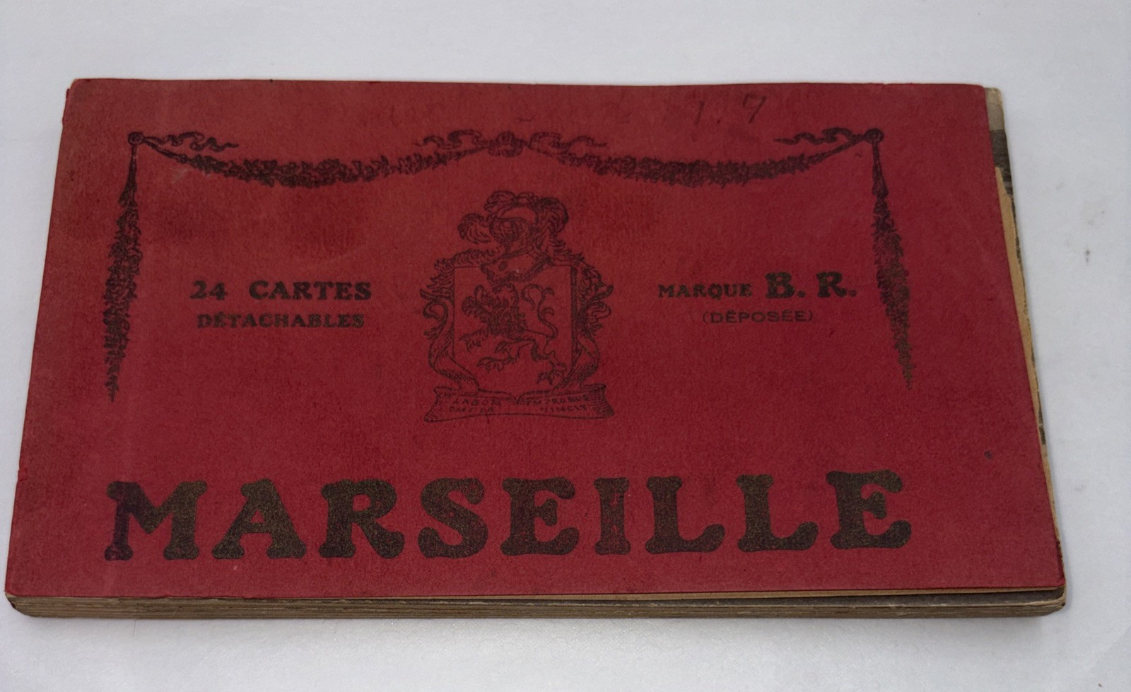 Antique Marseille Postcard Booklet Early 1900s France Souvenir 24 Cards w/Tissue