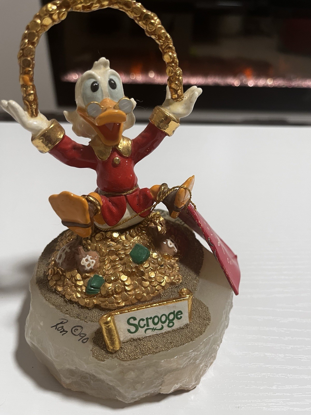 Ron Lee Disney Scrooge McDuck Figurine 1993 LIMITED Ed 177/2750 - 24K Gold Rare