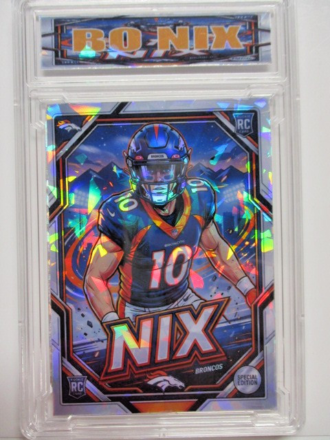 2026 Denver Broncos Bo Nix  SP  Ice Refractor NFL Football z44 rc